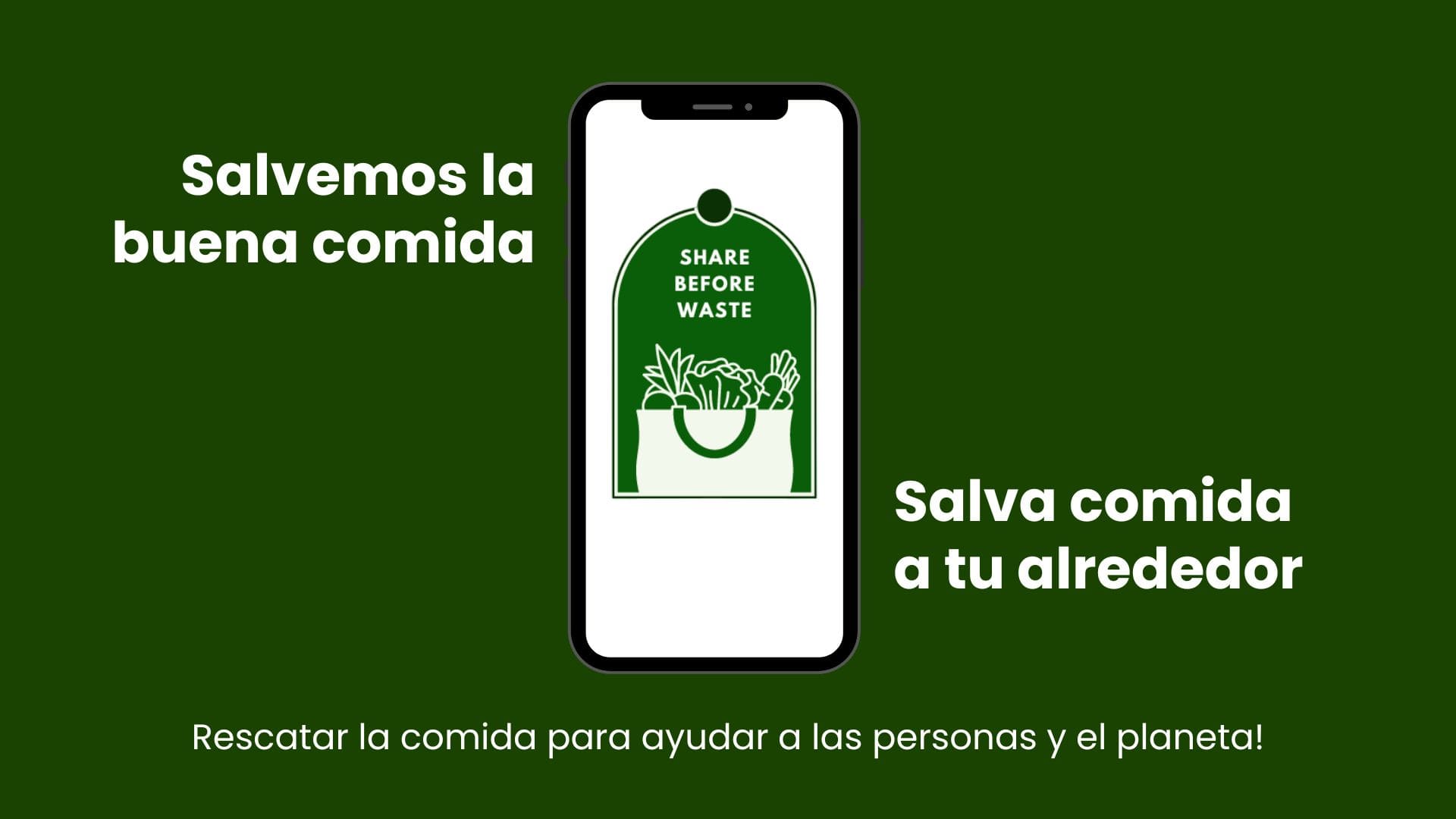 fondo verde con descripción objetivos app